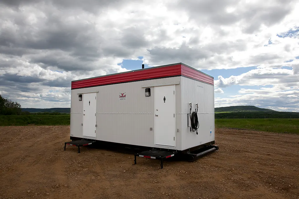 winterized washroom trailer